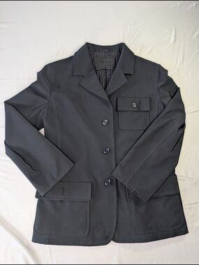 Prada Classic Black Women's Blazer Jacket - Tailored Button Front